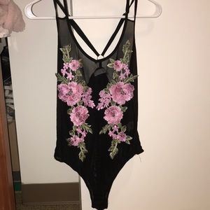 Rose embroidered Henrigirl one piece